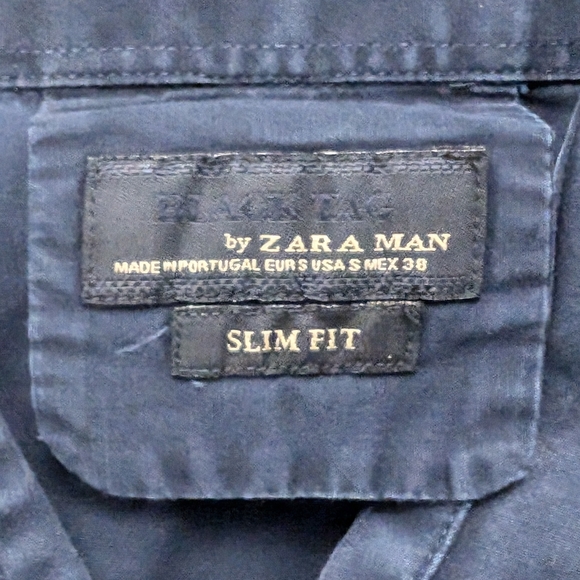 Zara Man Color Blocked Long Sleeve Button Down Shirt, Small - Picture 4 of 4